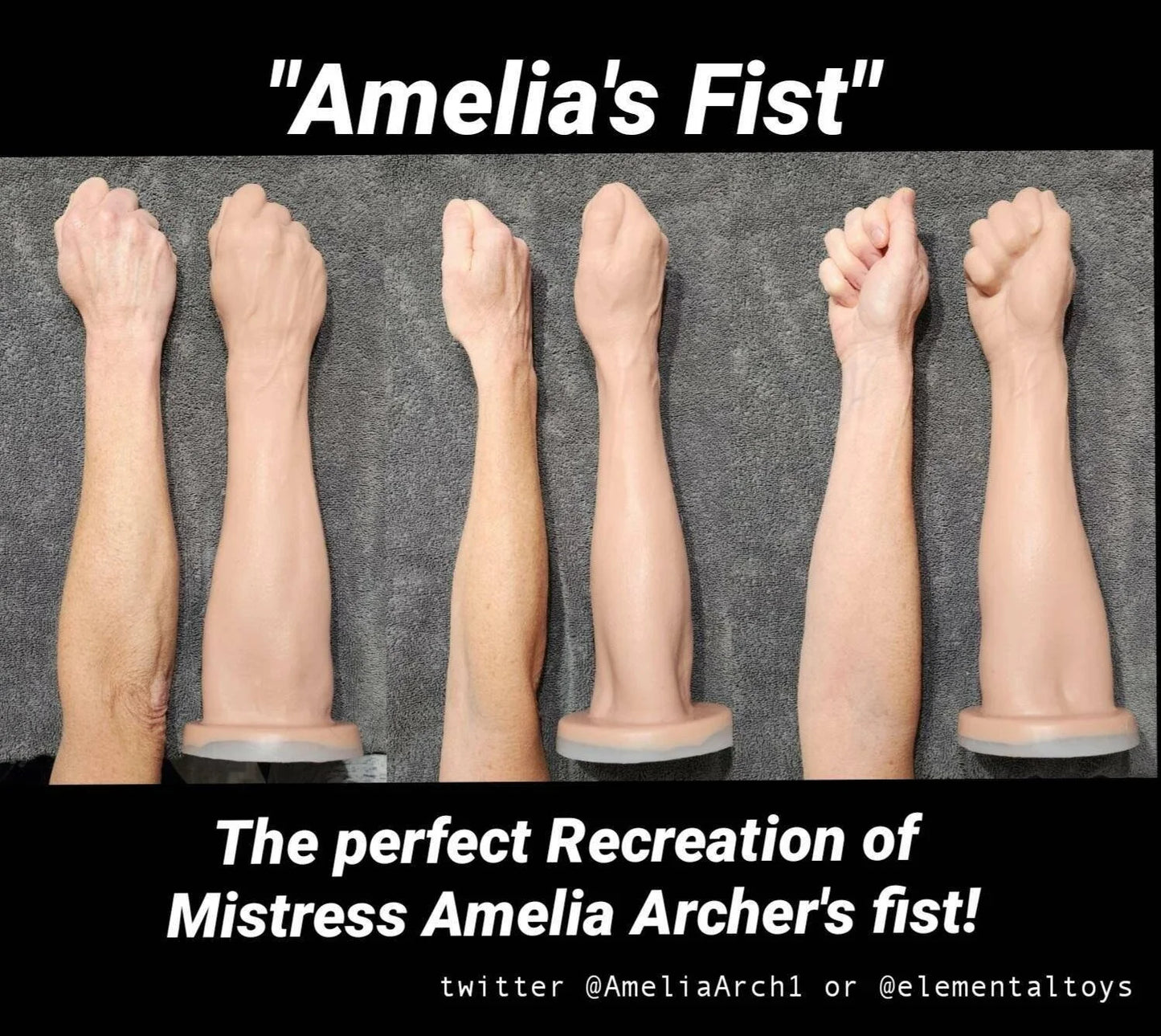 Recréation de la main et du poing de Maîtresse Amélia